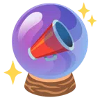crystal ball + megaphone