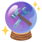 crystal ball + hammer and wrench