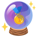 crystal ball + 1st place medal