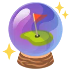 crystal ball + flag in hole