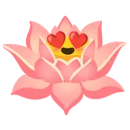 smiling face with heart-eyes + lotus