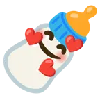 smiling face with hearts + baby bottle