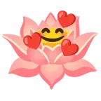 smiling face with hearts + lotus