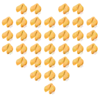 cuori + biscotto della fortuna