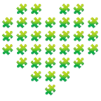 cuori + pezzo di puzzle