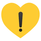 cuori + simbolo di avviso
