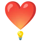 punto esclamativo a cuore + lampadina
