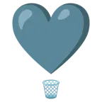 punto esclamativo a cuore + cestino