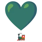 punto esclamativo a cuore + locomotiva
