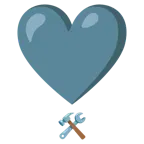 punto esclamativo a cuore + martello e chiave inglese