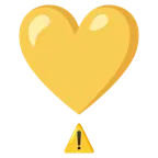 punto esclamativo a cuore + simbolo di avviso