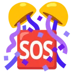 Konfettiball + SOS-Zeichen