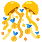 Konfettiball + Goldmedaille