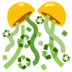 Konfettiball + Recycling-Symbol