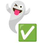 fantasma + pulsante segno di spunta