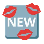 impronta della bocca + pulsante NEW