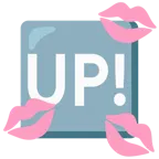 impronta della bocca + pulsante UP!