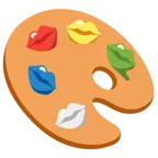 impronta della bocca + tavolozza