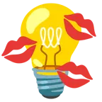 impronta della bocca + lampadina