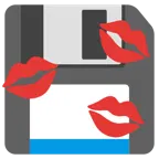 impronta della bocca + floppy disc