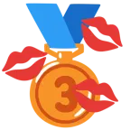 impronta della bocca + medaglia di bronzo