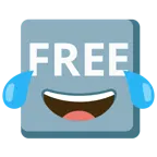 face with tears of joy + FREE button