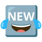 face with tears of joy + NEW button