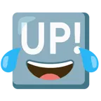 face with tears of joy + UP! button