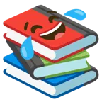 face with tears of joy + books