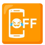 face with tears of joy + mobile phone off