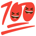 sorriso a bocca aperta con occhi chiusi + 100 punti