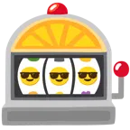 faccina con sorriso e occhiali da sole + slot machine