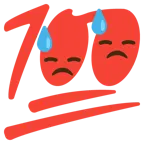 faccina abbattuta sudata + 100 punti