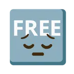 faccina pensierosa + pulsante FREE