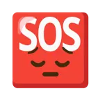 faccina pensierosa + pulsante SOS
