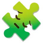 faccina pensierosa + pezzo di puzzle
