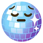 faccina pensierosa + palla da discoteca