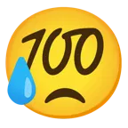 faccina delusa ma sollevata + 100 punti