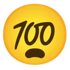faccina imbronciata con bocca aperta + 100 punti