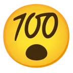 faccina con bocca aperta + 100 punti