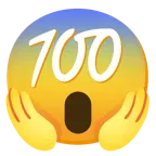 faccina terrorizzata + 100 punti