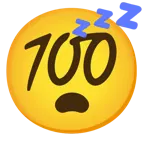 sleeping face + hundred points