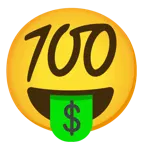 faccina avida di denaro + 100 punti