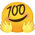 faccina che abbraccia + 100 punti