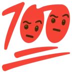 faccina con sopracciglia alzate + 100 punti