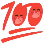 faccina con mano sulla bocca + 100 punti