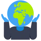 persona che scrolla le spalle + Europa e Africa