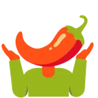 persona che scrolla le spalle + peperoncino