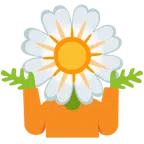 persona che scrolla le spalle + fiore