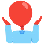 persona che scrolla le spalle + palloncino